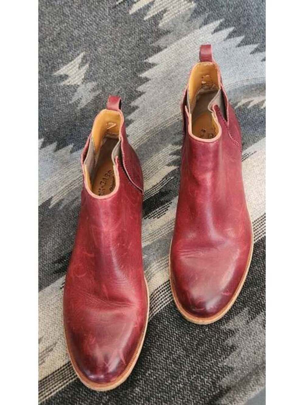 Kork-Ease Burgundy Leather Chelsea Boots